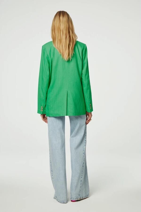 Fabienne Chapot Elegante Linnen Blazer Green Dames - Foto 5