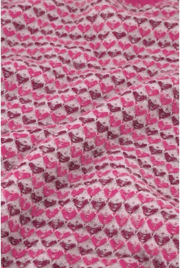 Fabienne Chapot gebreide trui Rose met wol en hartjes roze donkerroze ecru - Foto 2
