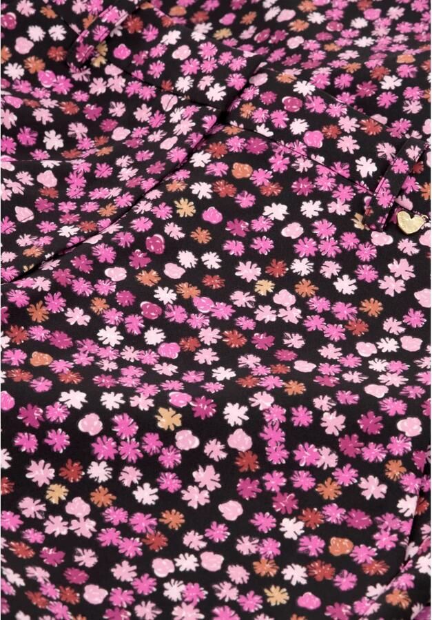 Fabienne Chapot gebloemde straight fit pantalon roze zwart - Foto 2