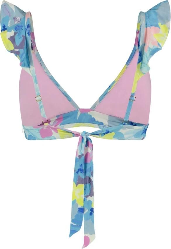 Fabienne Chapot voorgevormde triangel bikinitop Heather blauw geel roze - Foto 2