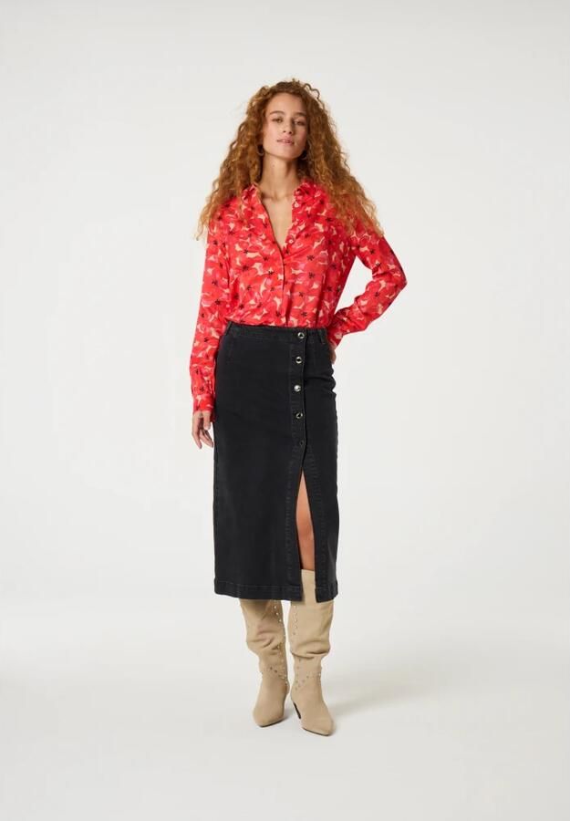 Fabienne Chapot Carmel Denim Skirt Black Dames - Foto 5