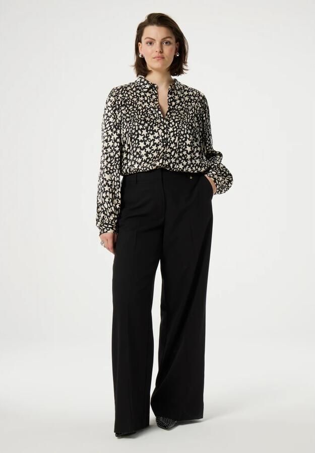 Fabienne Chapot Sterrenprint Lange Mouw Blouse Black Dames - Foto 6