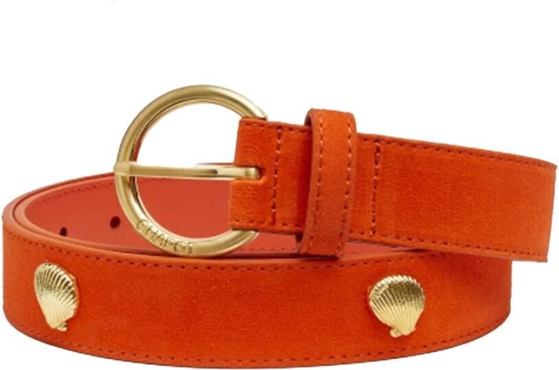 Fabienne Chapot Studded Shell Riem in Oranje Orange Dames - Foto 5