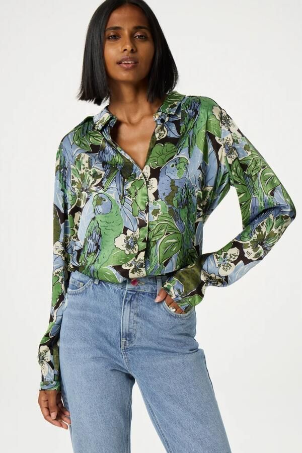 Fabienne Chapot Bloemenblouse met jungleprint Multicolor Dames - Foto 4