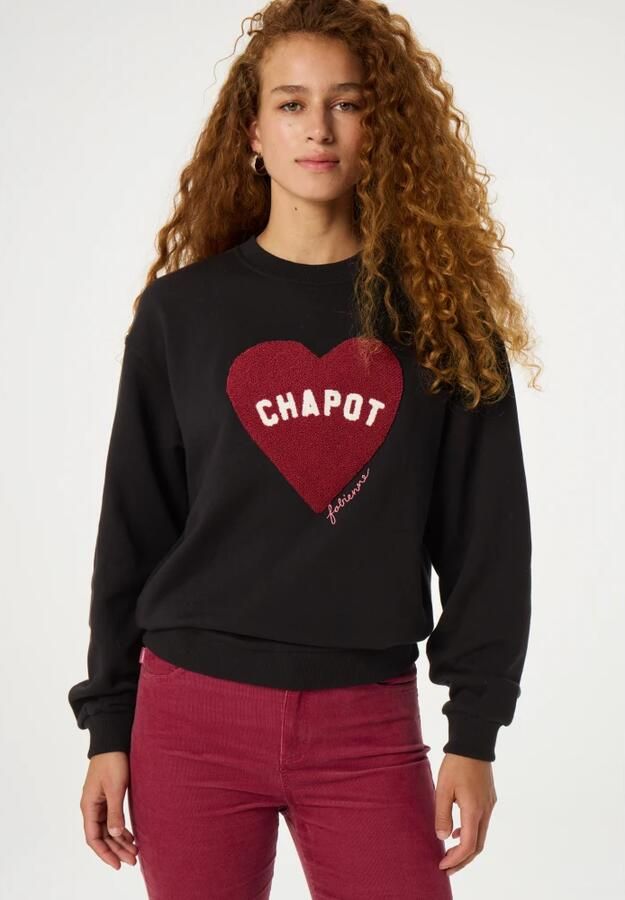 FABIENNE CHAPOT Dames Truien & Vesten Terry Sport Heart Sweater Zwart - Foto 3