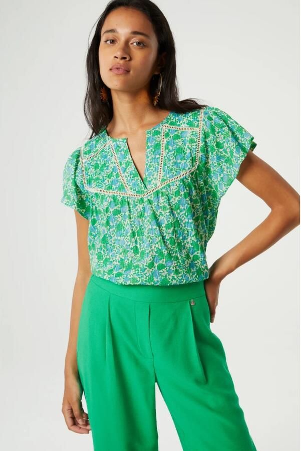 Fabienne Chapot Top met vlindermouwen en ronde halslijn Multicolor Dames - Foto 2