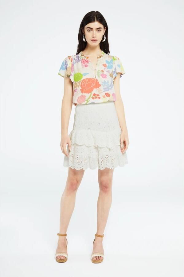 Fabienne Chapot Top met vlindermouwen en ruchekraag Multicolor Dames - Foto 7