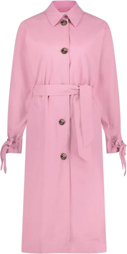 Fabienne Chapot trenchcoat jas Trine met ceintuur lichtroze - Foto 3