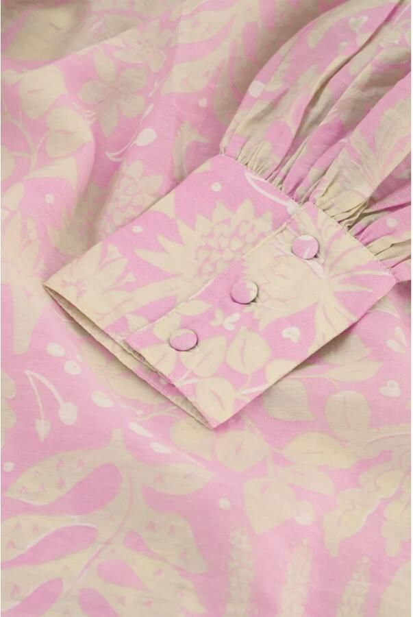 Fabienne Chapot top Philo Blouse met all over print roze ecru - Foto 3