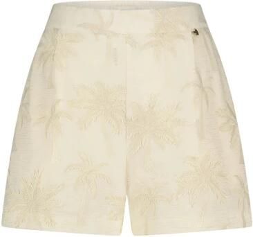 Fabienne Chapot loose fit short met all over print en borduursels ecru