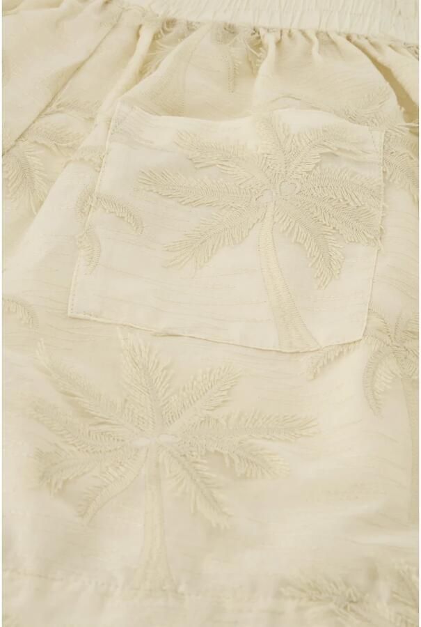 Fabienne Chapot loose fit short met all over print en borduursels ecru - Foto 2