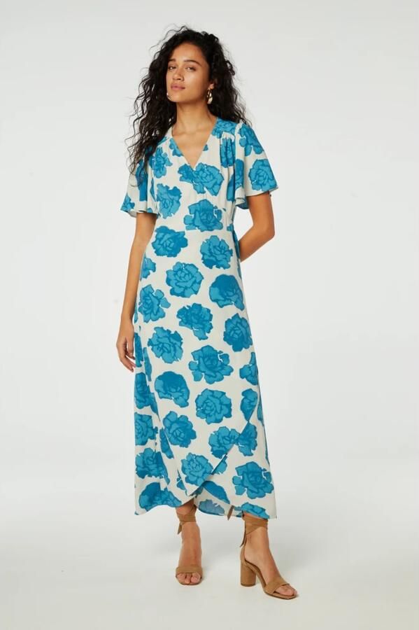 Fabienne Chapot Vlinder Midi Jurk met Strikriem Multicolor Dames - Foto 3