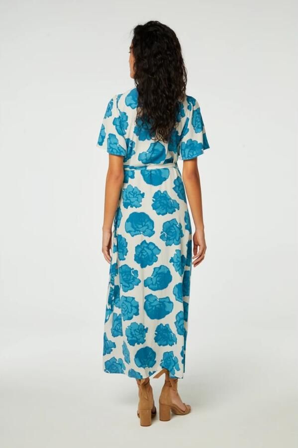 Fabienne Chapot Vlinder Midi Jurk met Strikriem Multicolor Dames - Foto 4