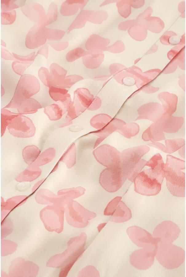 Fabienne Chapot blousejurk Girlfriend Butterfly met all over print ecru roze - Foto 3