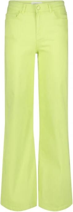 Fabienne Chapot Wijde Pijp Denim Broek met Hart Borduursel Green Dames - Foto 1