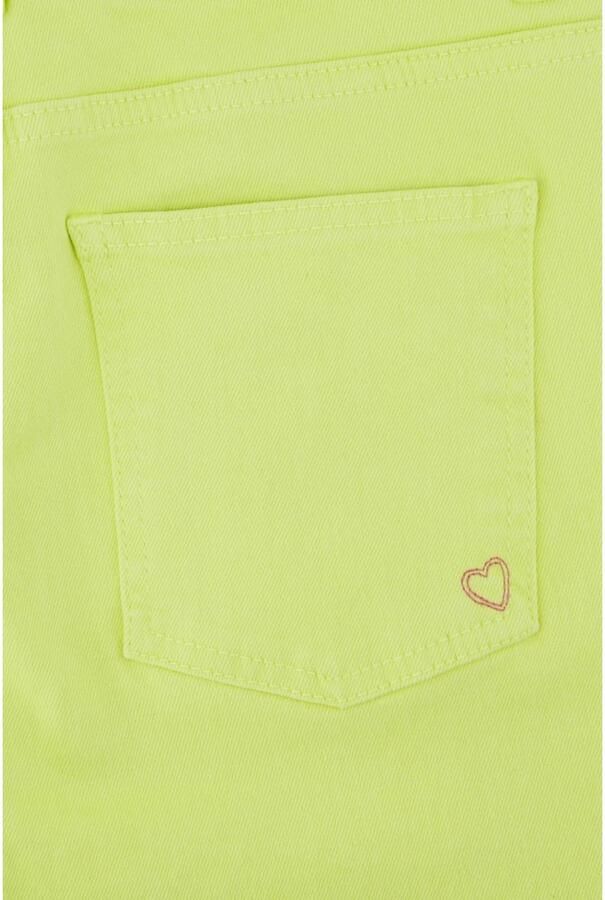 Fabienne Chapot Wijde Pijp Denim Broek met Hart Borduursel Green Dames - Foto 2