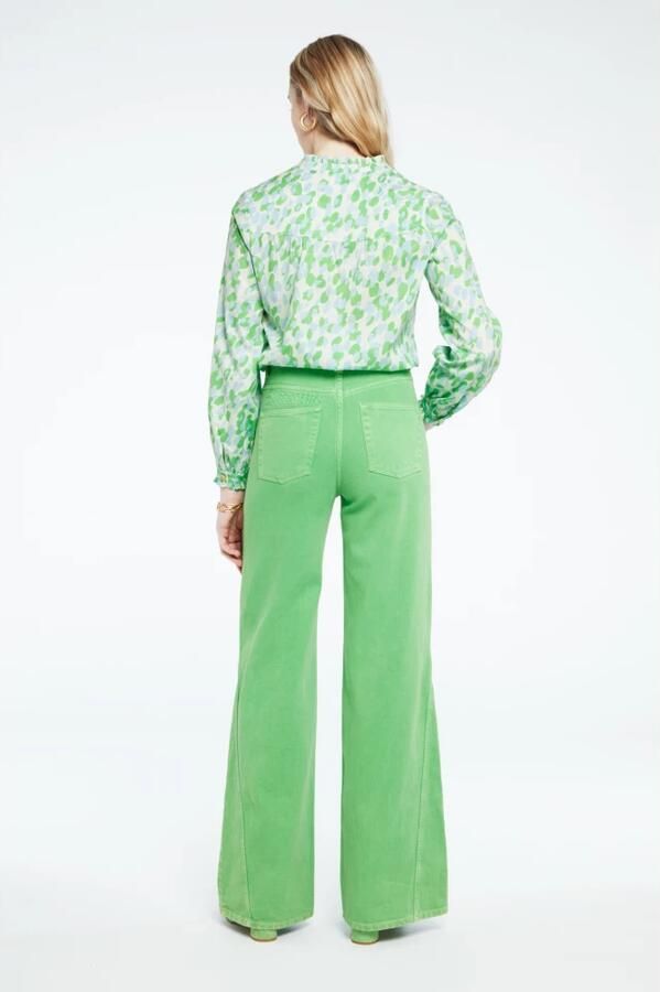 Fabienne Chapot high waist flared jeans Bonnie Wide Leg groen - Foto 5
