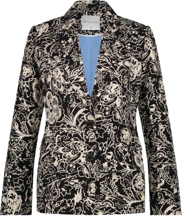 Fabienne Chapot Witte Acapulco Print Blazer Black Dames - Foto 2