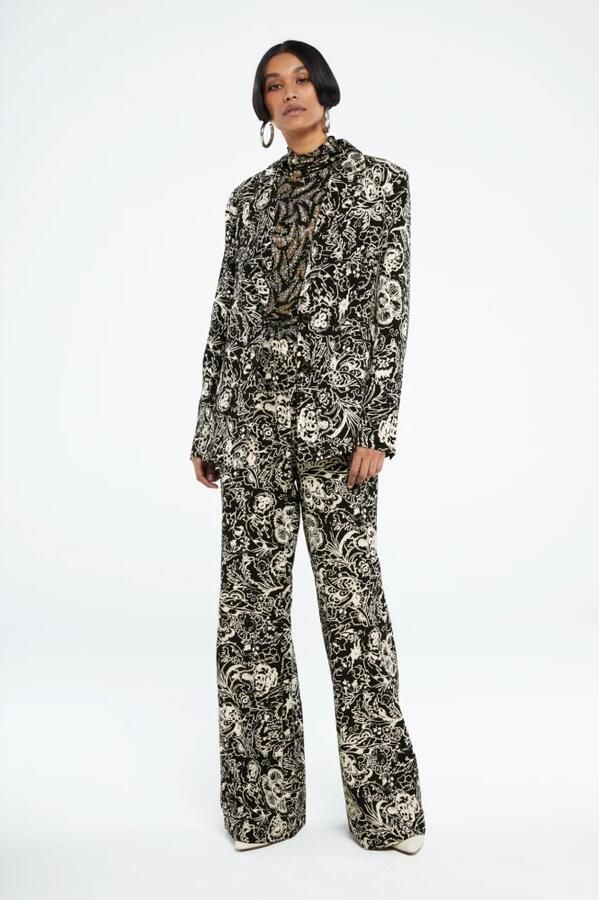 Fabienne Chapot Witte Acapulco Print Blazer Black Dames - Foto 4