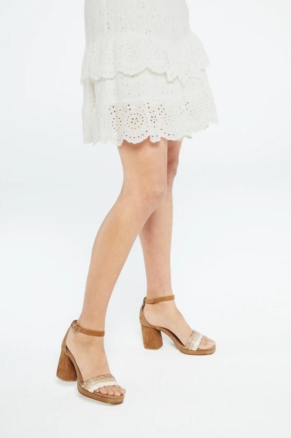 Fabienne Chapot Witte Gerimpelde Florence Rok White Dames - Foto 4