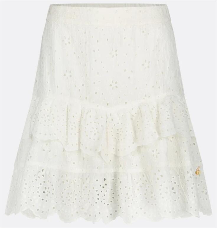 Fabienne Chapot Witte Gerimpelde Florence Rok White Dames - Foto 3