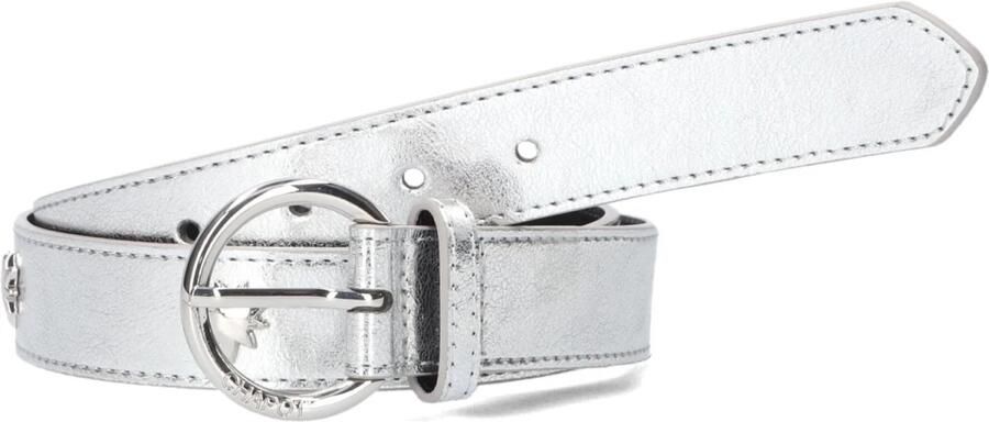 Fabienne Chapot metallic riem Hammered Star zilverkleurig