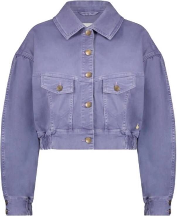 Fabienne Chapot Roze Korte Denim Jas Purple Dames - Foto 2