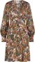 Fabienne Chapot Korte jurk met V-hals en decoratieve knopen Multicolor Dames - Thumbnail 2