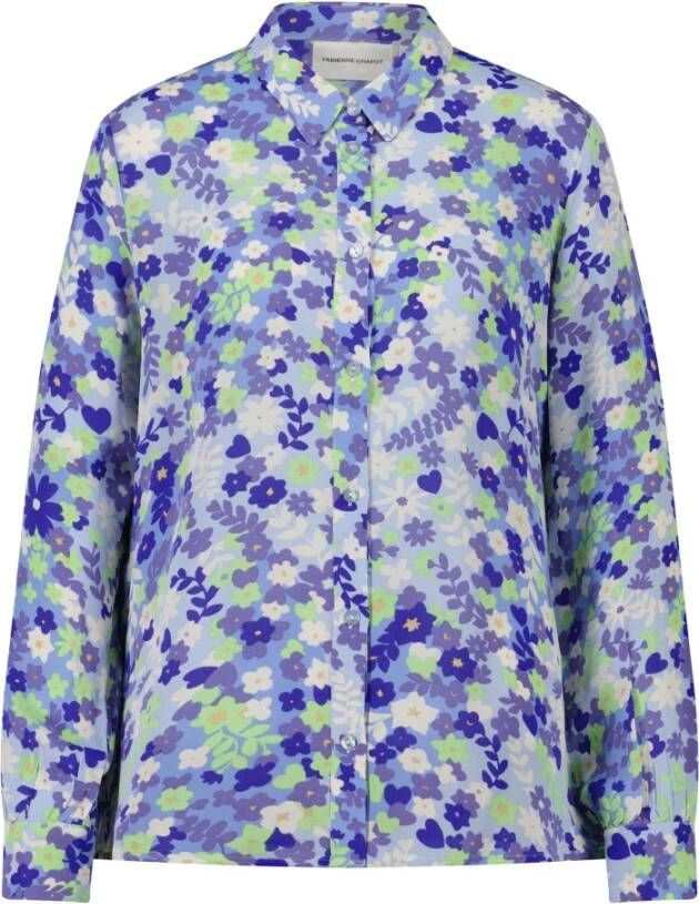 Fabienne Chapot Blauwe Popping Flowers Blouse Blue Dames - Foto 7