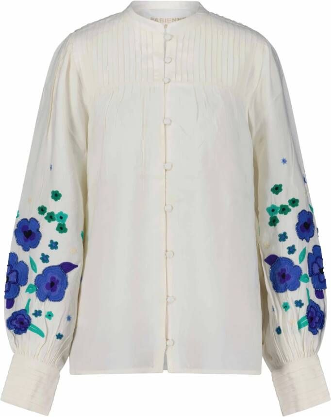 Fabienne Chapot Luchtige Blouse met Geborduurde Bloemen Wit Dames - Foto 3