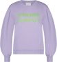 Fabienne Chapot sweater Flo Sweater met logo en plooien lila groen - Thumbnail 2
