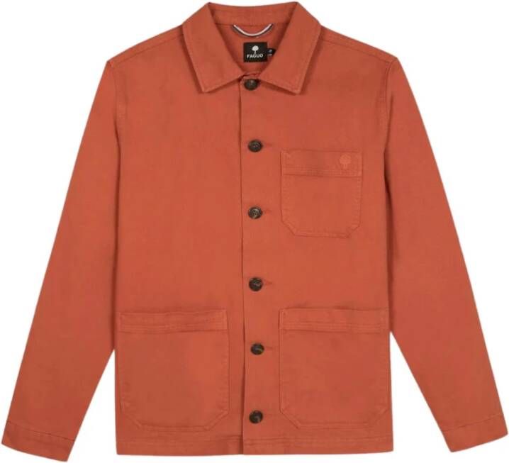 Faguo Lorge katoenen jas Rood Heren