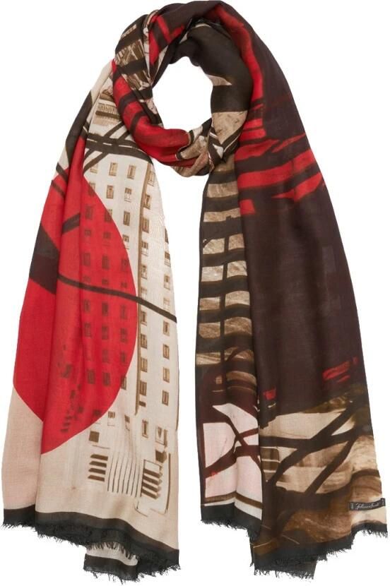Faliero Sarti New York City Coca-Cola Print Sjaal Multicolor Dames - Foto 3