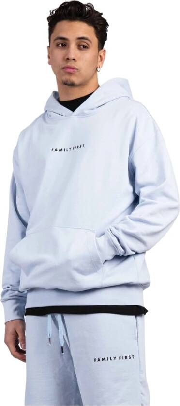 Family First Box Logo hoodie Blauw Heren