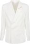 Family First Double Breast Blazerjas White Heren - Thumbnail 1