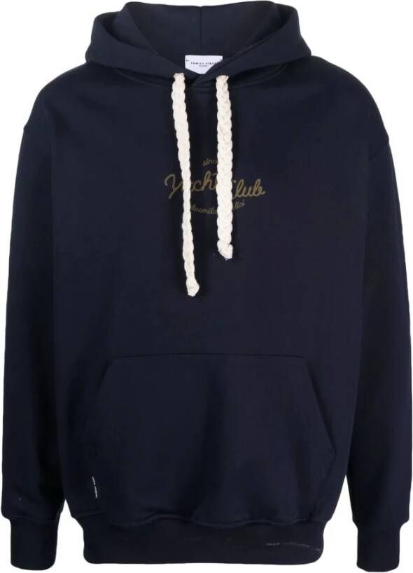 Family First Hoodies Blauw Heren