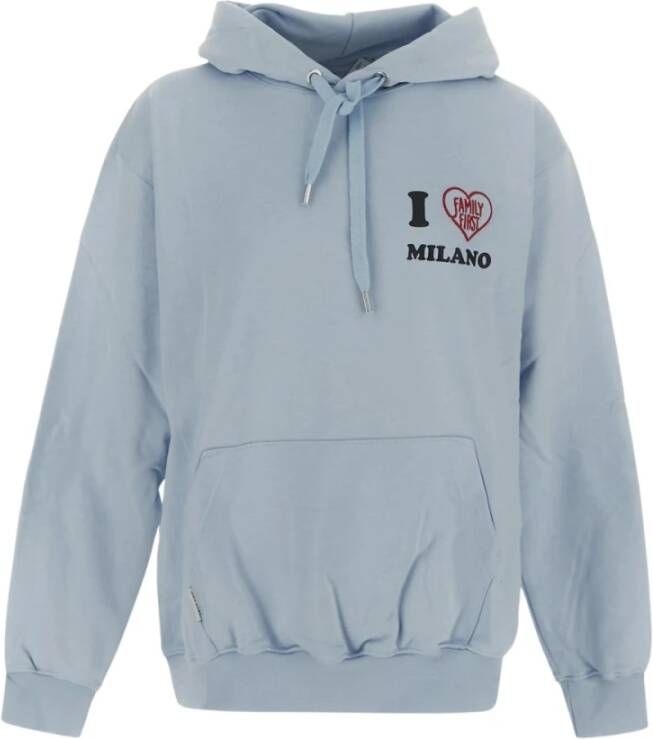 Family First Hoodies Blauw Heren