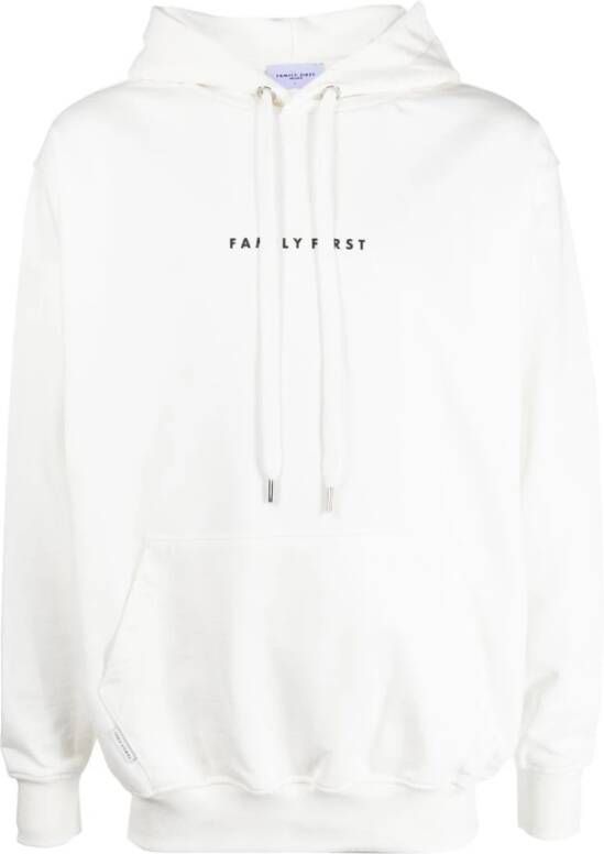 Family First Hoodies White Heren