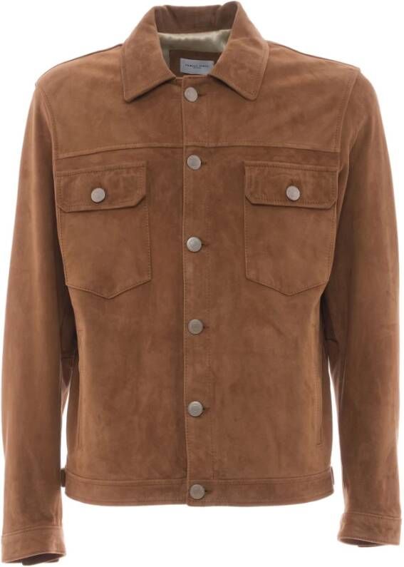 Family First Leather Jackets Bruin Heren