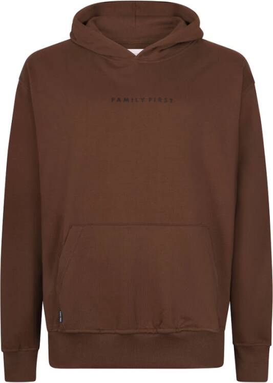Family First Milano Basic Hoodie Senior Brown Bruin Heren