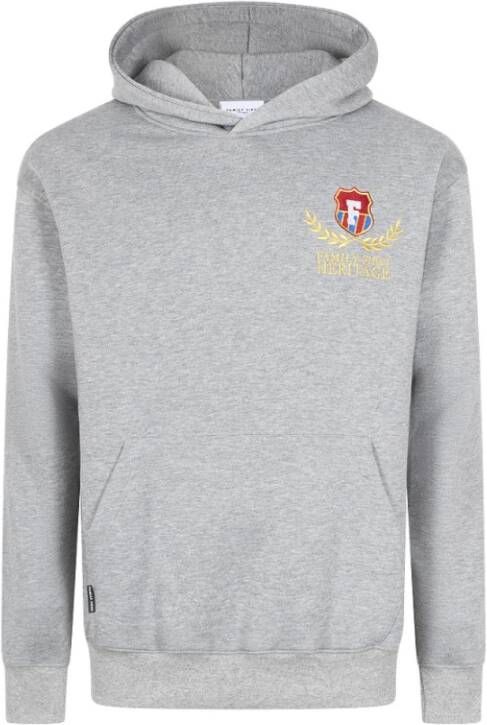 Family First Milano Heritage Hoodie Senior Gray Blauw Heren