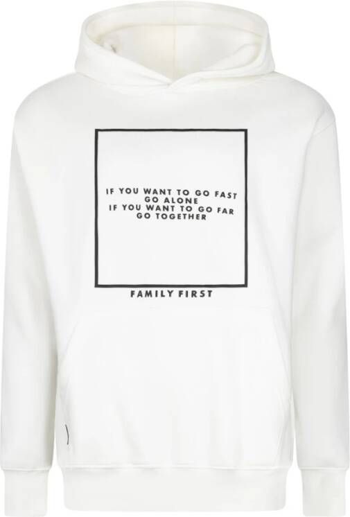 Family First Milano iconische hoodie senior wit White Heren
