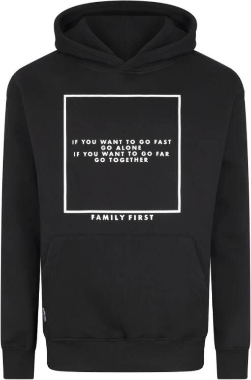 Family First Milano iconische hoodie senior zwart Black Heren
