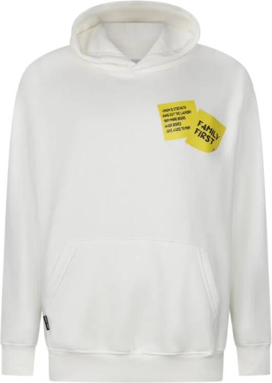 Family First Milano Post-It Hoodie Senior White Wit Heren