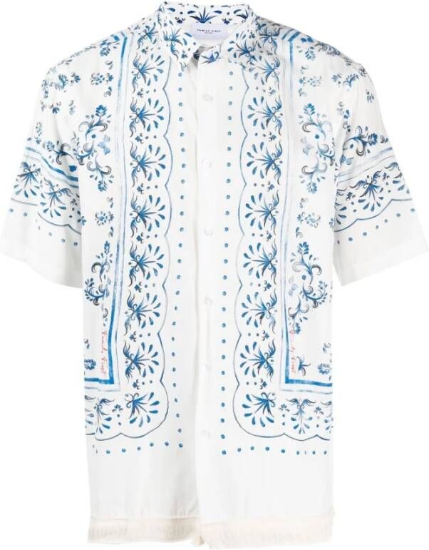 Family First Short Sleeve Shirts Wit Heren