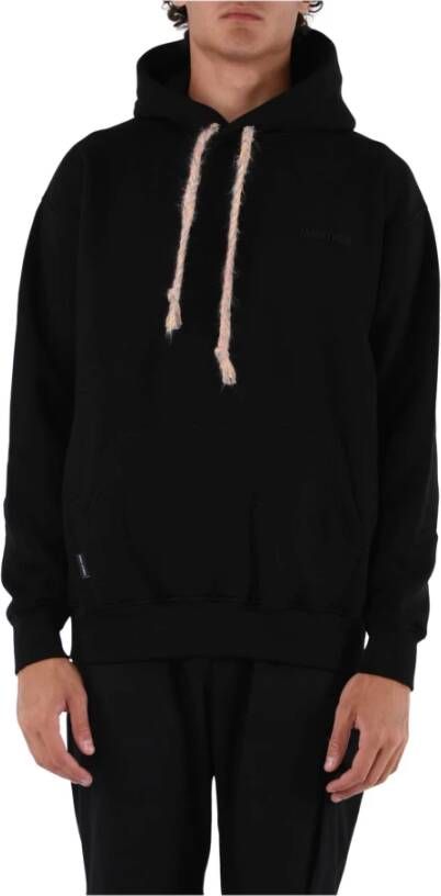 Family First Symbol Hoodie met Ribboorden Zwart Heren