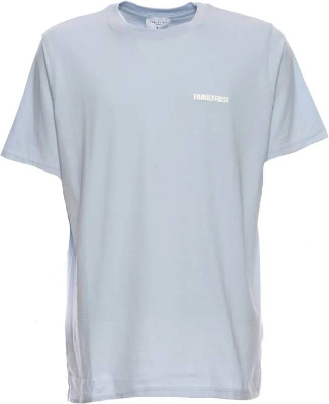 Family First T-Shirts Blauw Heren