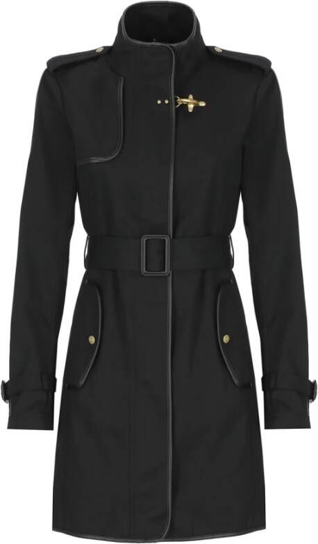 Fay Belted Coats Zwart Dames