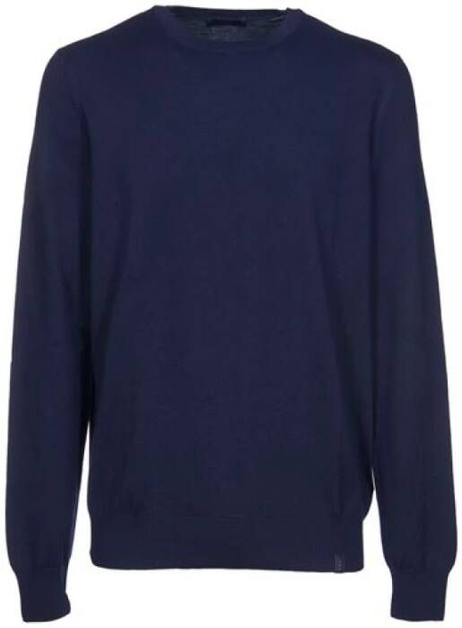 Fay Blauwe Wollen Trui Blauw Heren