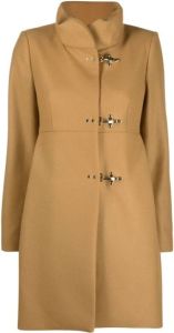 Fay Button-down buckled coat Beige Dames